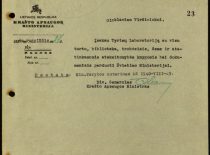 Tyrimų laboratorijos perdavimo universitetui dokumentas, 1940 m. rugpjūtis. (Originalas – Lietuvos centriniame valstybės archyve)