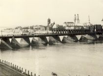 Senasis tiltas į Aleksotą, pastatytas 1915 m. (Originalas – KTU bibliotekoje)