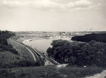 Vaizdas nuo tunelio į Petrašiūnus, XX a. 4-asis dešimtmetis. (Originalas – KTU bibliotekoje)
