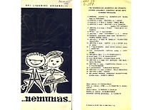 KPI liaudies ansamblio „Nemunas“ 20-mečio minėjimo programa, 1969 m. (Originalas – KTU muziejuje)