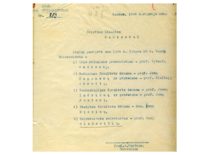 Kauno universiteto rektoriaus A. Purėno raštas Lietuvos SSR švietimo komisarui dėl prorektoriaus, dekanų ir sekretoriaus K. Sleževičiaus patvirtinimo, 1944 m. rugsėjis. (Originalas – KTU archyve)