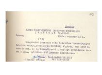 KPI rektoriaus įsakymas dėl prof. A. Matukonio komandiruotės į Angliją, 1968 m. (Originalas – KTU archyve).