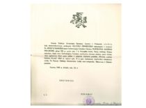 A. Matukonio VDU Technologijos fakulteto diplomo nuorašas, 1943 m. (Originalas – KTU archyve)
