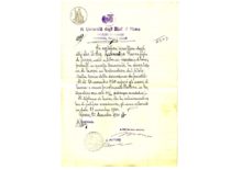 Romos universiteto pažymėjimas apie P. Lesauskio apgintą daktaro disertaciją, 1930 m. (Originalas – P. Lesauskio šeimos archyve)
