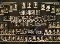 Vilniaus elektromechanikos technikumo absolvento V. Druskio vinjetė, 1988 m. ((iš Astos Druskienės Klingienės archyvo)