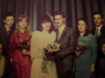 Virginijaus Druskio ir Astos Butrimanskaitės vestuvės, 1990 m. birželio 2 d. iš Astos Druskienės Klingienės archyvo)