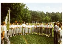 „Jaunystė“ Baltijos šalių studentų dainų šventėje „Gaudeamus“ Vilniuje, 1988 m. (Jolantos Dvarionienės archyvas)