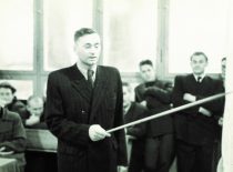 M. Martynaitis gina diplominį darbą KVVDU Cheminės technologijos fakultete, 1950 m. lapkričio 29 d.