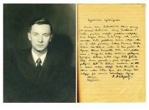M. Martynaitis ir jo gyvenimo aprašymas, 1947 m. (KTU archyvas)