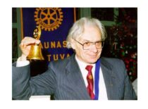 Prof. S. Masiokas – Kauno Rotary klubo prezidentas 1993–1995 m. (Prof. S. Masioko archyvas)