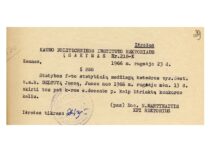 KPI rektoriaus M. Martynaičio įsakymas J. Deltuvą skirti einančiu docento pareigas, 1966 m. (KTU archyvas)