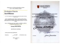 Pramonininkų apdovanojimai doc. J. Deltuvai, 2008–2019 m. (Doc. J. Deltuvos archyvas)