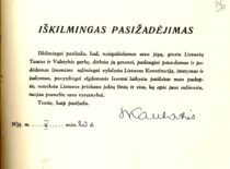 L. Kaulakio iškilmingas pasižadėjimas, 1939 m. (Originalas – KTU archyve)