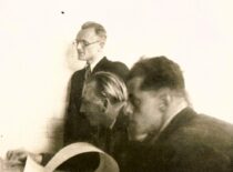 Kęstutis Sąsnauskas diplomų gynime, 1948 m. (Iš Sasnauskų šeimos archyvo)