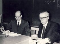 Prof. K. Sasnauskas SSRS kalcio hidrosilikatų konferencijoje Kaune, 1980 m. (Iš Sasnauskų šeimos archyvo)