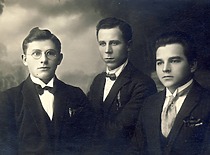 K. Baršauskas su draugais studentais, 1926–1927 m. (Originalas – KTU muziejuje)
