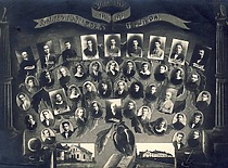 Marijampolės realinės gimnazijos VII laidos vinjetė, 1924–1925 m. (Originalas – KTU muziejuje)