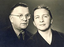 Kazimieras Baršauskas su žmona Donata, 1956 m. (Originalas – prof. K. Baršausko šeimos archyve)