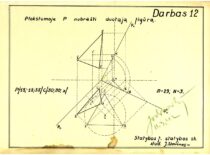 VDU Statybos fakulteto Statybos skyriaus studento J. Slavėno brėžinys, 1942 m. (Originalas – KTU muziejuje)