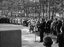 Prof. K. Baršausko mirties metinių paminėjimas Petrašiūnų kapinėse, 1965 m. (Originalas – KTU fotoarchyve)