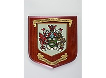 Suvenyras – Glamorgano (nuo 2013 m. – Pietų Velso) universiteto herbas. Didžioji Britanija, 1992–2012 m. (J. Klėmano nuotr., originalas – KTU muziejuje)