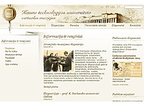 2010 m. pradėjo veikti KTU muziejaus interneto svetainė http://muziejus.ktu.lt. Nuotraukoje – KTU muziejaus interneto svetainės puslapis 2014 m.