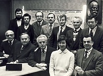 KPI Cheminės technologijos fakulteto Silikatų katedra, 1984 m. (L. Kudarienės šeimos archyvas)