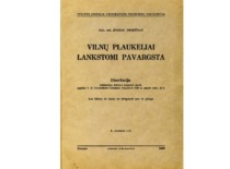 J. Indriūno disertacija daktaro laipsniu gauti &bdquo;Vilnų plaukeliai lankstomi pavargsta&ldquo;, apginta 1936 m. (KTU muziejus)
