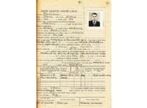 Kauno valstybinio Vytauto Didžiojo universiteto dėstytojo J. Matulionio kadrų įskaitos asmens lapas, 1945 m. (KTU archyvas)