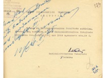 KPI Radioelektronikos fakulteto dekano pra&scaron;ymas skirti doc. J. Matulionį prodekanu, 1964 m. (KTU archyvas)