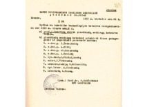 KPI rektoriaus prof. K. Bar&scaron;ausko įsakymas apie prof. J. Indriūno paskyrimą Pluo&scaron;tinių medžiagų katedros vedėju, 1962 m. (KTU archyvas)