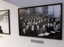 KTU Istorinės auditorijos ekspozicijos fragmentas, 2025 m. (J. Klėmano nuotr., KTU fotoarchyvas)