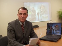 Prof. A. Fedaravičius 2000&ndash;2017 m. buvo KTU Gynybos technologijų instituto įkūrėjas ir direktorius, 2004 m. (J. Klėmano nuotr., KTU fotoarchyvas)