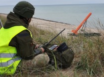 Raketinio taikinio RT-400 paleidimas oro gynybos pratybose &bdquo;Baltic Zenith-2020&ldquo;, 2020 m. (KTU muziejus)