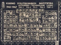 KPI inžinierių-technologų 1961&ndash;1967 m. laidos vinjetė, 1967 m. (KTU muziejus)