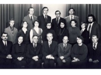 Fizikinės chemijos katedra, 1983 m. 1-oje eilėje (i&scaron; kairės) 3-iasis prof. J. Janickis, 4-asis &ndash; prof. E. Pacauskas. (KTU muziejus)