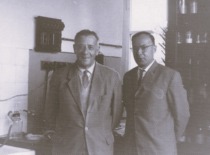 Prof. J. Janickis ir doc. A. Prokopčikas apie 1970 m. (KTU muziejus)