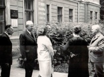 Prof. B. Stulpinas su kolegomis konferencijoje, apie 1980 m. (KTU muziejus)