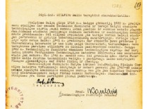 B. Stulpino tarnybinė charakteristika, 1946 m. (KTU archyvas)