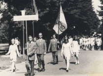 Choras &bdquo;Jaunystė&ldquo; Latvijos 100-oje dainų &scaron;ventėje Rygoje, 1973 m. (KTU muziejus)