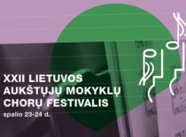 XXII Lietuvos auk&scaron;tųjų mokyklų chorų festivalio plakatas, 2021 m. (Choro &bdquo;Jaunystė&ldquo; archyvas)